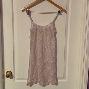 All lace blue and pink tanks